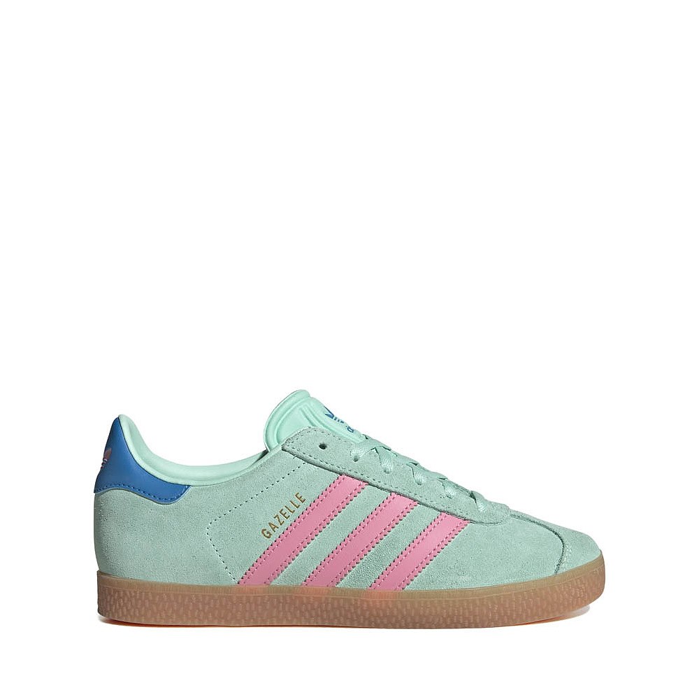 adidas Gazelle Athletic Shoe - Big Kid - Clear Mint / Bliss Pink / Bright Blue