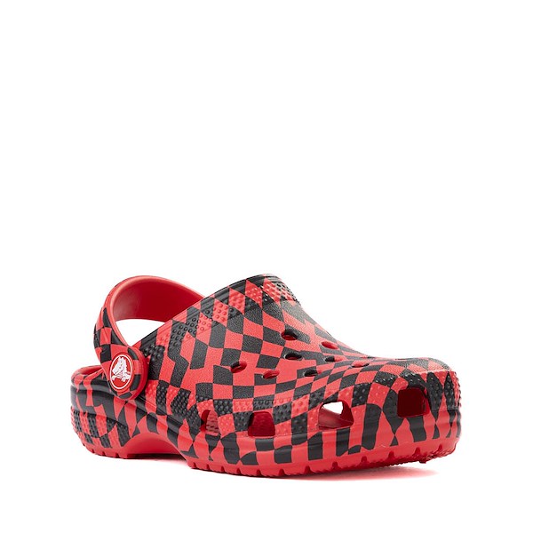 alternate view Crocs Classic Warped Checker Clog - Little Kid / Big Kid - Red / BlackALT5