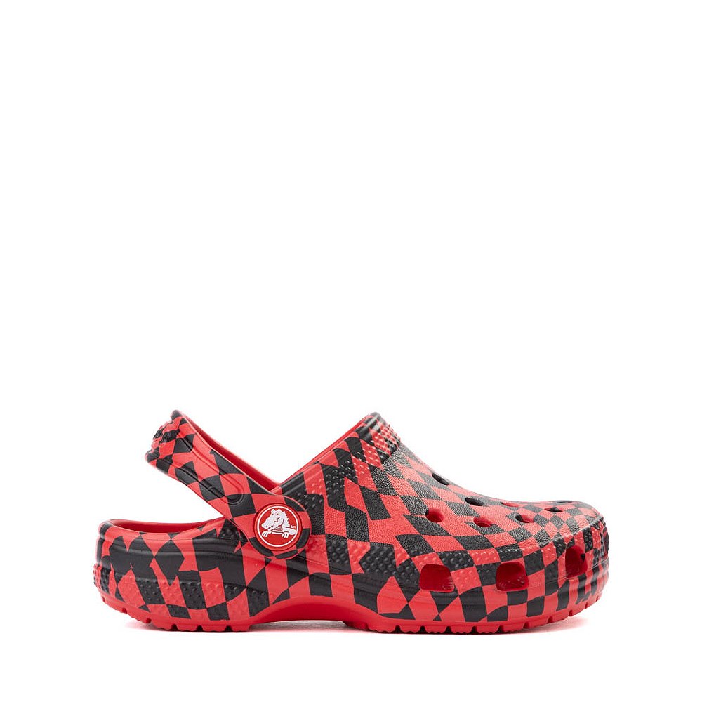 Crocs Classic Warped Checker Clog - Little Kid / Big Kid - Red / Black