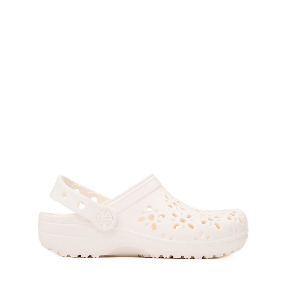 Crocs Classic Floral Cut-Out Clog - Little Kid / Big Kid - Chalk