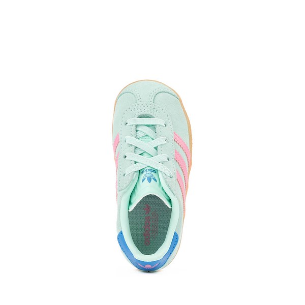 alternate view adidas Gazelle Comfort Closure Athletic Shoe - Baby / Toddler - Clear Mint / Bliss Pink / Bright BlueALT2