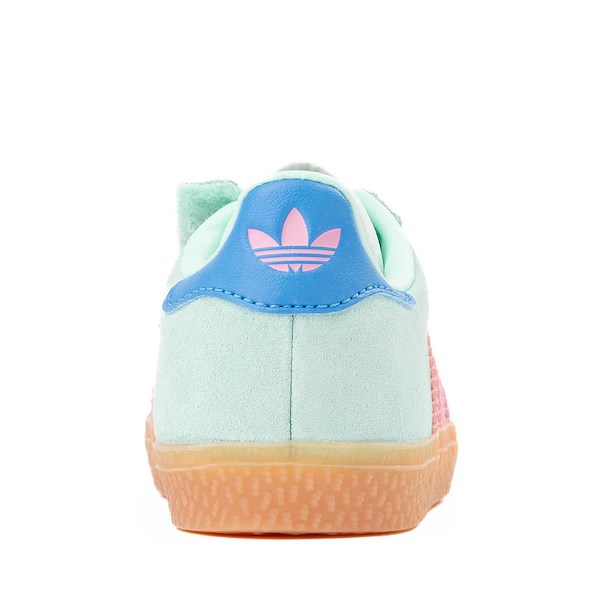 alternate view adidas Gazelle Comfort Closure Athletic Shoe - Baby / Toddler - Clear Mint / Bliss Pink / Bright BlueALT4