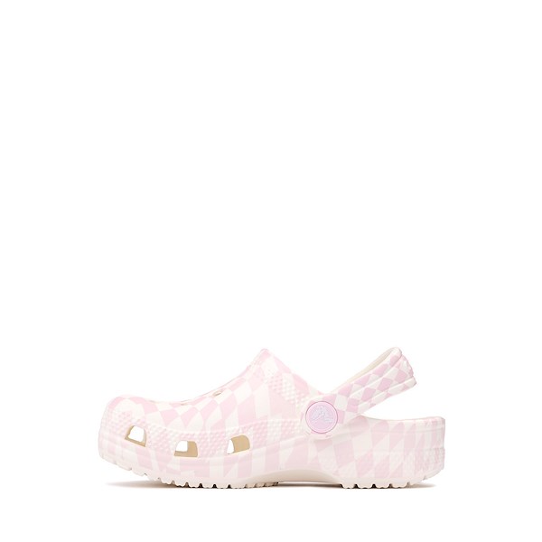 alternate view Crocs Classic Warped Checker Clog - Baby / Toddler - White / PinkALT1