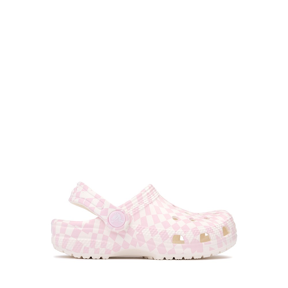 Crocs Classic Warped Checker Clog - Baby / Toddler - White / Pink