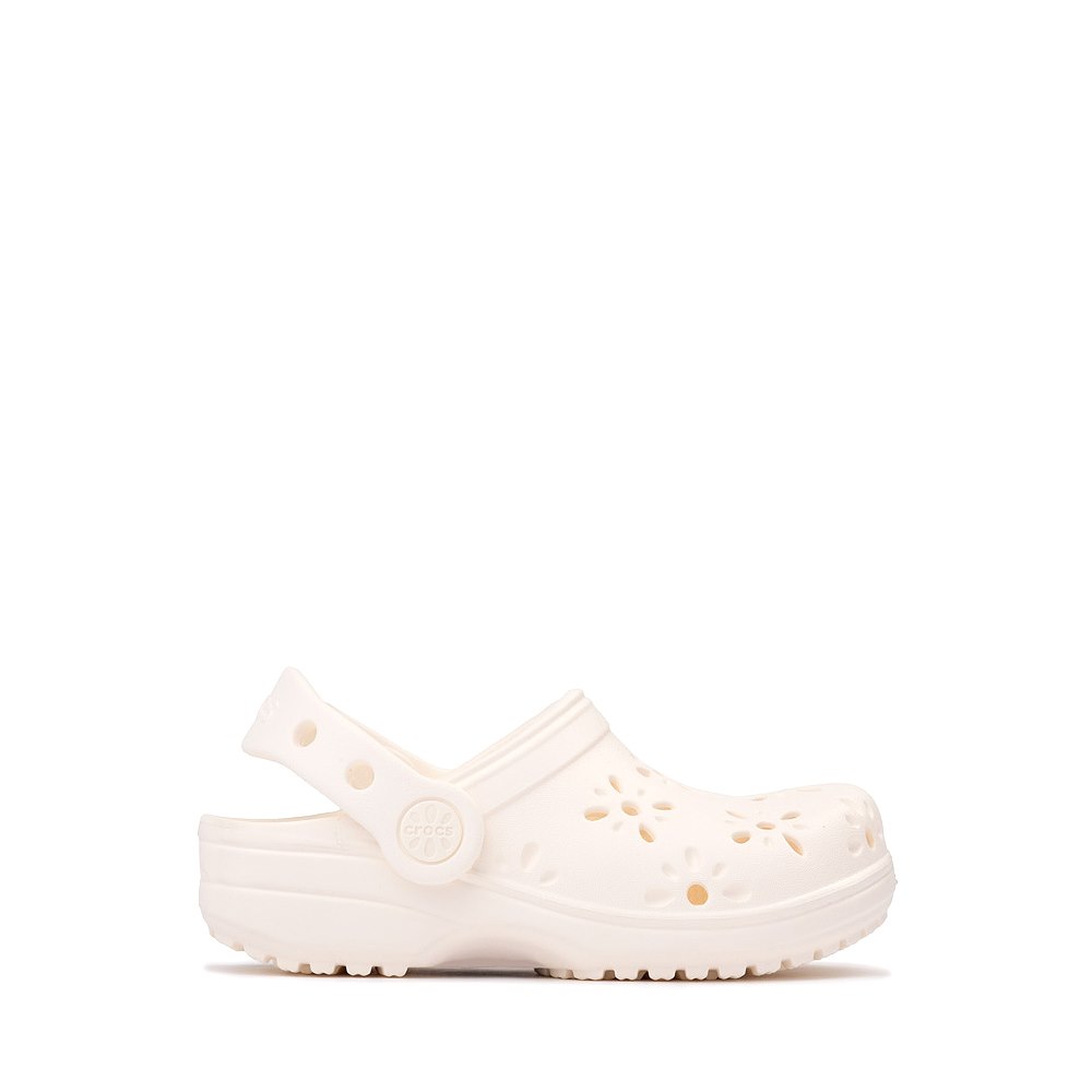 Crocs Classic Floral Cut-Out Clog - Baby / Toddler - Chalk