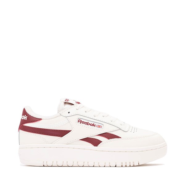 Womens Reebok Club C Double Revenge Athletic Shoe - Chalk / Classic Burgundy