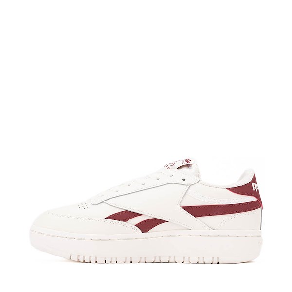 Womens Reebok Club C Double Revenge Athletic Shoe - Chalk / Classic Burgundy