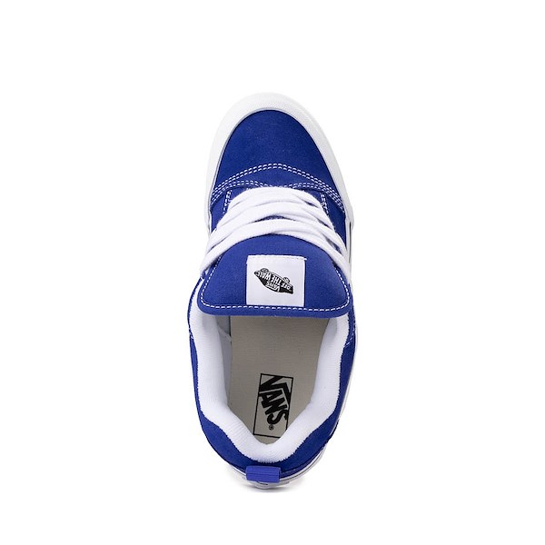 alternate view Vans Knu Skool Skate Shoe - Big Kid - Blue / True WhiteALT2