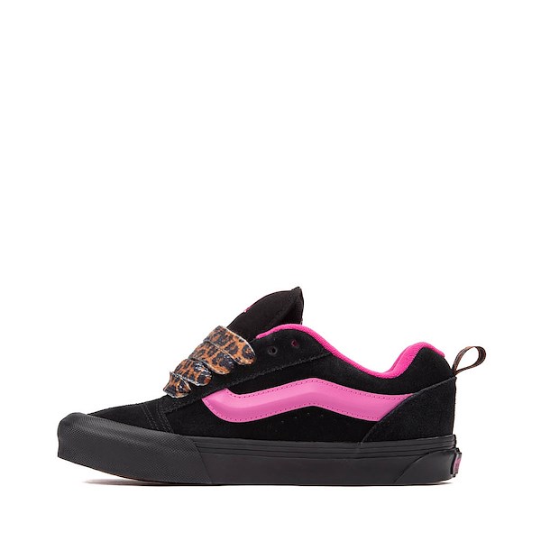 Vans Knu Skool Skate Shoe - Black / Pink / Leopard