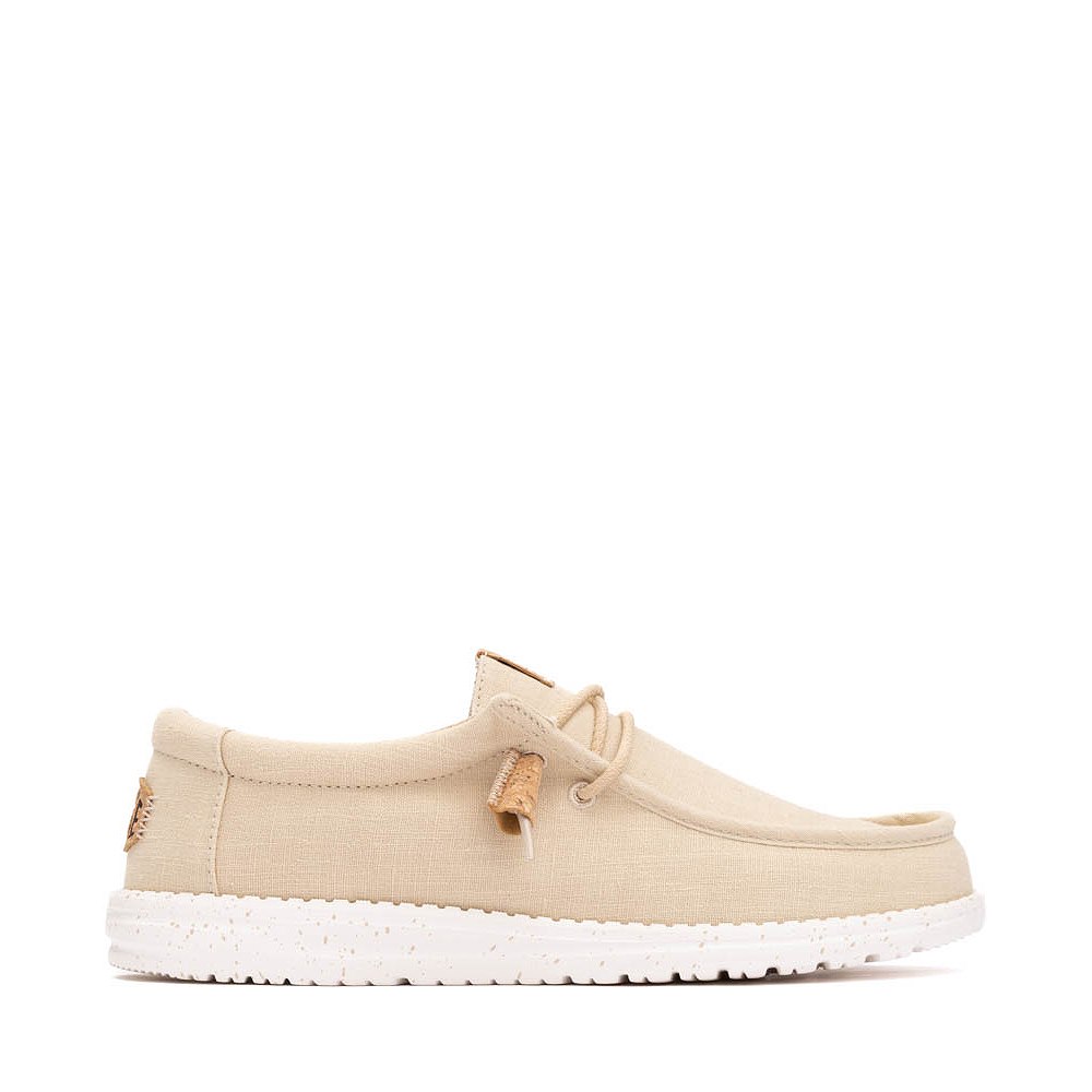 Mens HEYDUDE Wally Hemp Slip-On Casual Shoe - Tan