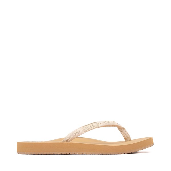 Womens Reef Ginger Slide Sandal - Cream / Tan