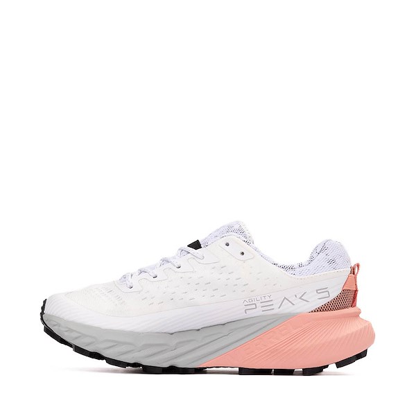 alternate view Womens Merrell Agility Peak 5 Running Shoe - White / CoralALT1