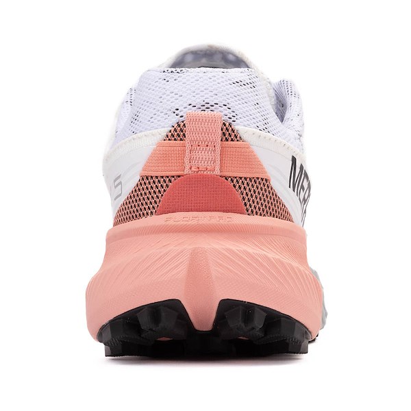 alternate view Womens Merrell Agility Peak 5 Running Shoe - White / CoralALT4
