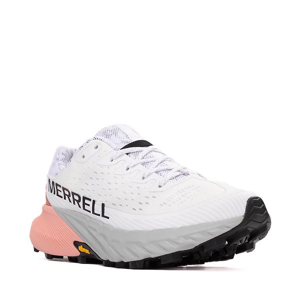 alternate view Womens Merrell Agility Peak 5 Running Shoe - White / CoralALT5