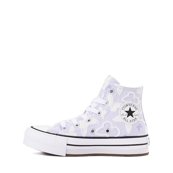 alternate view Converse Chuck Taylor All Star Lift High-Top Flocked Butterflies Sneaker - Little Kid - Blueberry IceALT1