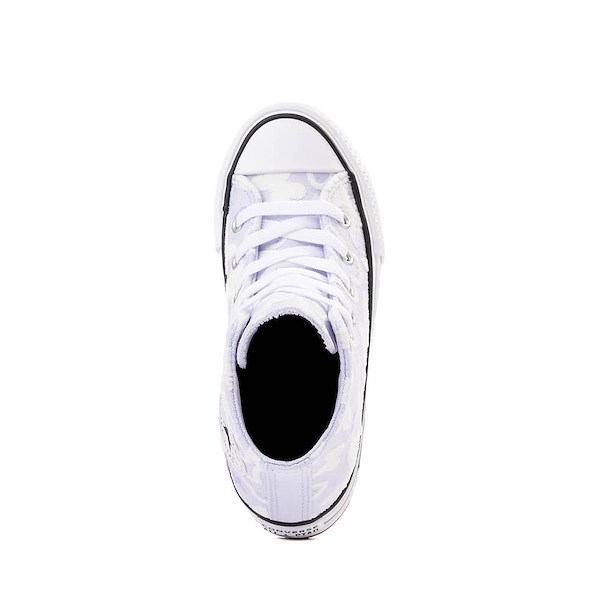 alternate view Converse Chuck Taylor All Star Lift High-Top Flocked Butterflies Sneaker - Little Kid - Blueberry IceALT2