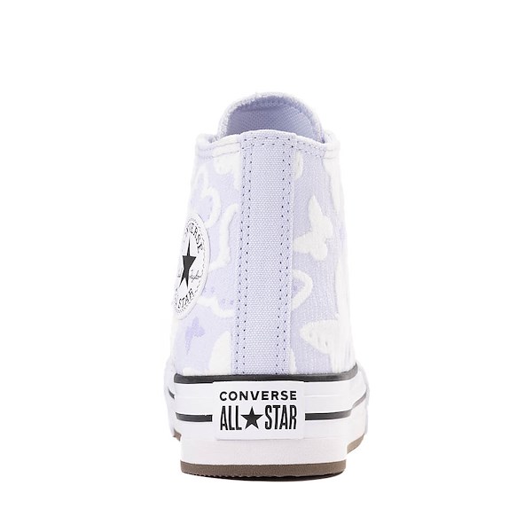 alternate view Converse Chuck Taylor All Star Lift High-Top Flocked Butterflies Sneaker - Little Kid - Blueberry IceALT4