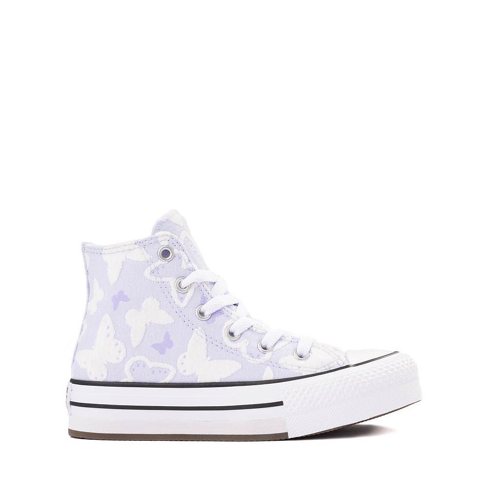 Converse Chuck Taylor All Star Lift High-Top Flocked Butterflies Sneaker - Little Kid - Blueberry Ice