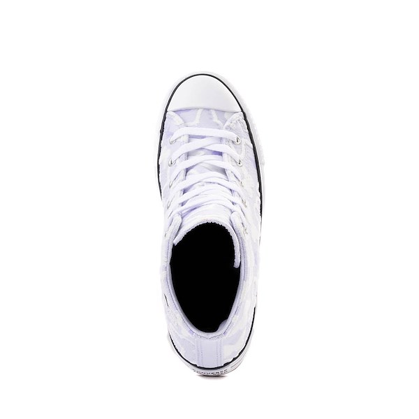 alternate view Converse Chuck Taylor All Star Lift High-Top Flocked Butterflies Sneaker - Big Kid - Blueberry IceALT2