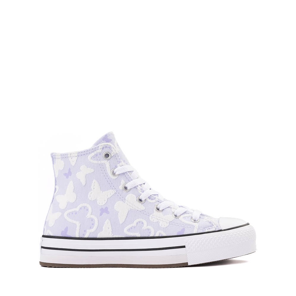 Converse Chuck Taylor All Star Lift High-Top Flocked Butterflies Sneaker - Big Kid - Blueberry Ice