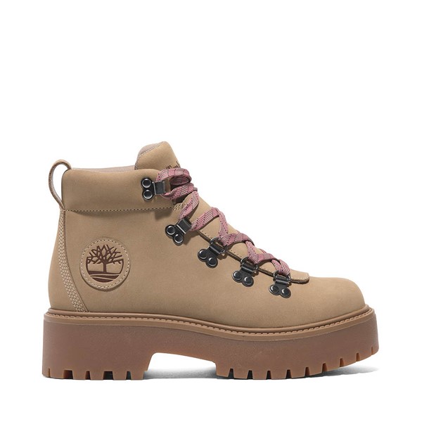 Womens Timberland Stone Street Mid Lace Up Platform Hiker Boot Beige Journeys