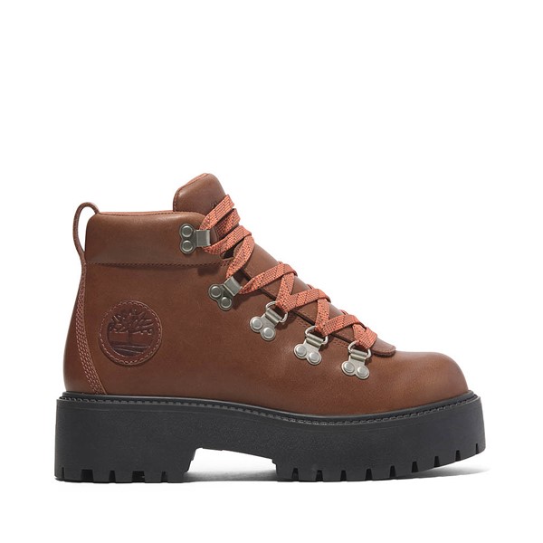 Womens Timberland Stone Street Mid Lace-Up Platform Hiker Boot - Rust