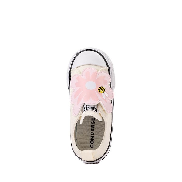 alternate view Converse Chuck Taylor All Star 1V Lo Flower And Bee Sneaker - Baby / Toddler - EgretALT2