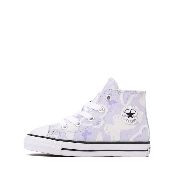 alternate view Converse Chuck Taylor All Star High-Top Flocked Butterflies Sneaker - Baby / Toddler - Blueberry IceALT1
