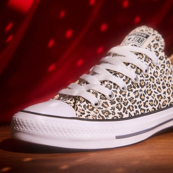 alternate view Converse Chuck Taylor All Star Animal Print Low-Top Sneaker - White LeopardHERO