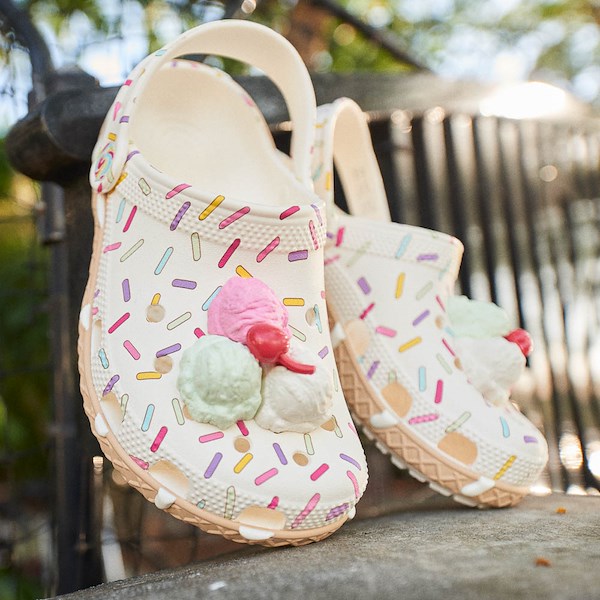 alternate view Crocs Classic Ice Cream Party Clog - Little Kid / Big Kid - WhiteHERO