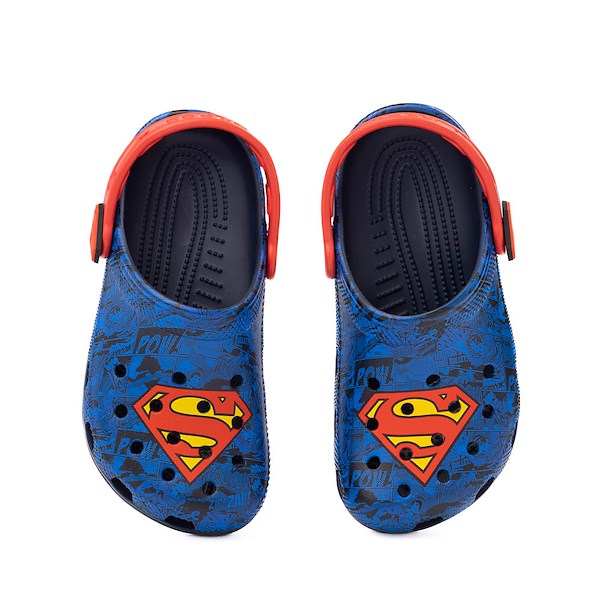 alternate view DC Comics Crocs Classic Superman Clog - Little Kid / Big Kid - BlueALT2