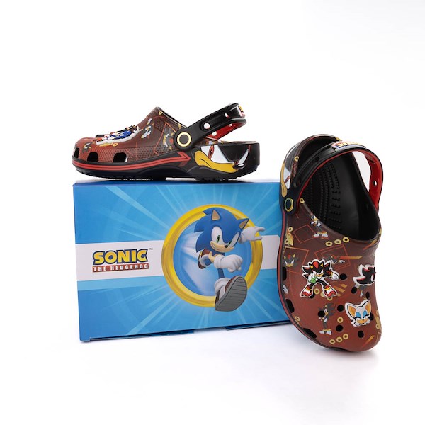 alternate view Sonic the Hedgehog™ x Crocs Classic Shadow Clog - Baby / Toddler - Black / RedALT1D