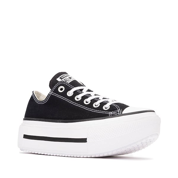 alternate view Converse Chuck Taylor All Star Lift Double Stack Low-Top Sneaker - Black / WhiteALT5