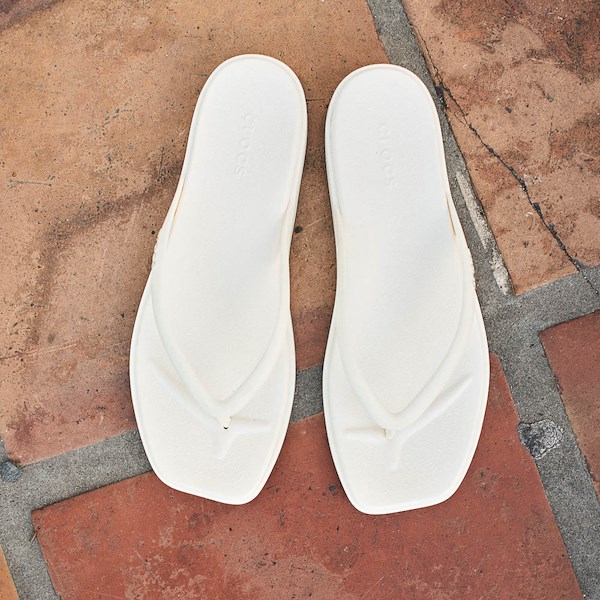 alternate view Womens Crocs Miami Flip Flop Sandal - Chalk WhiteHERO