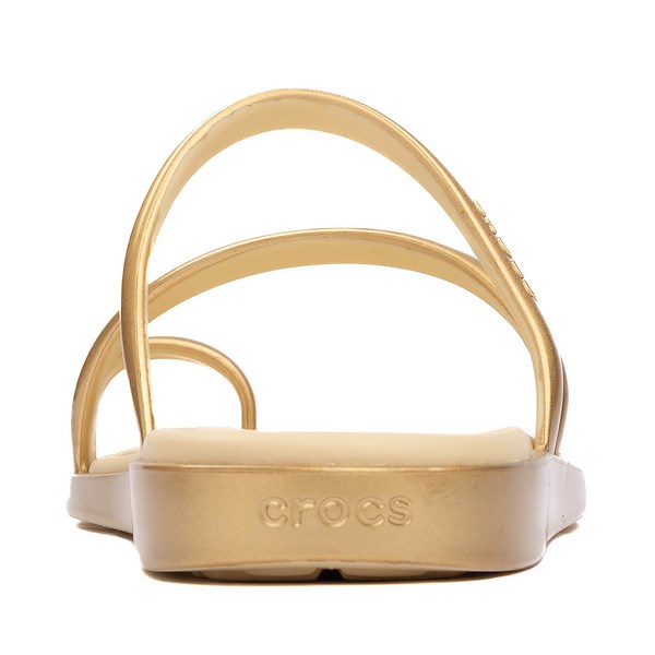 alternate view Womens Crocs Miami Toe Loop Sandal - GoldALT4