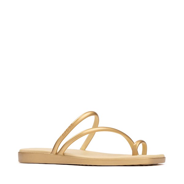 alternate view Womens Crocs Miami Toe Loop Sandal - GoldALT5