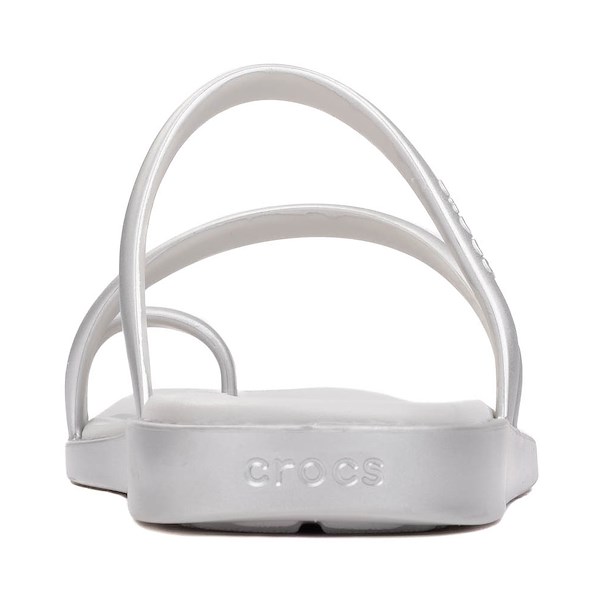 alternate view Womens Crocs Miami Toe Loop Sandal - SilverALT4