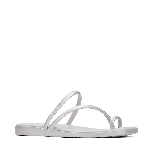 alternate view Womens Crocs Miami Toe Loop Sandal - SilverALT5