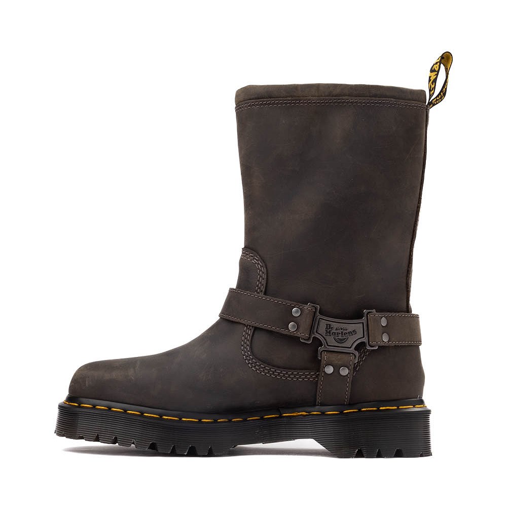 Dr. Martens Anistone High Biker Boot Dark Grey Journeys