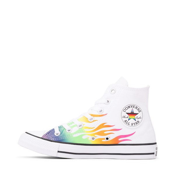 alternate view Converse Pride Chuck Taylor All Star High-Top Sneaker - White / Rainbow FlameALT1