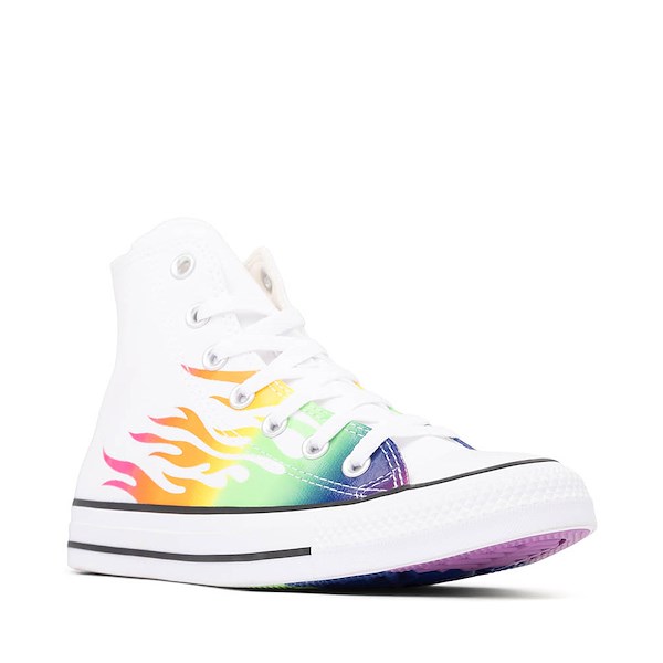 alternate view Converse Pride Chuck Taylor All Star High-Top Sneaker - White / Rainbow FlameALT5