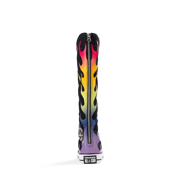 alternate view Converse Pride Chuck Taylor All Star XX-Hi Sneaker - Black / Rainbow FlameALT4