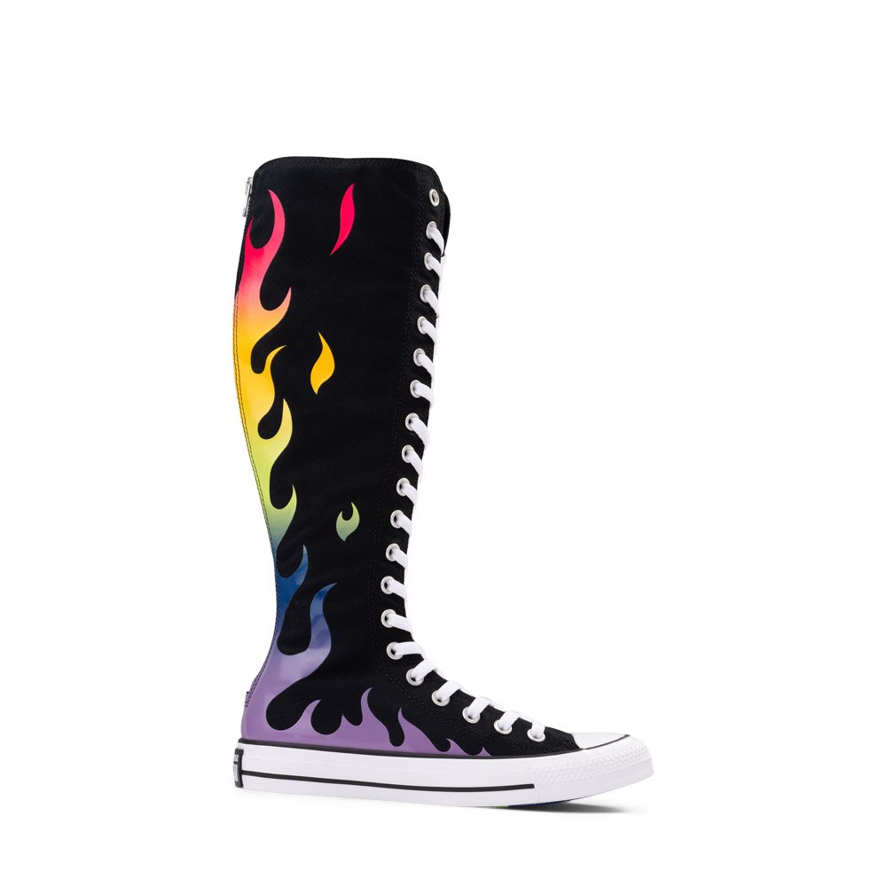 Converse Pride Chuck Taylor All Star XX-Hi Sneaker - Black / Rainbow Flame