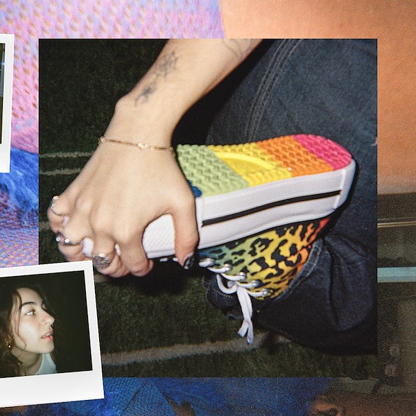 alternate view Converse Pride Chuck Taylor All Star Lift Double Stack High-Top Sneaker - Black / Rainbow LeopardALT1C