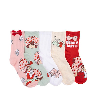 Womens Timberland Crew Socks 6 Pack - Pink / Olive / Cream