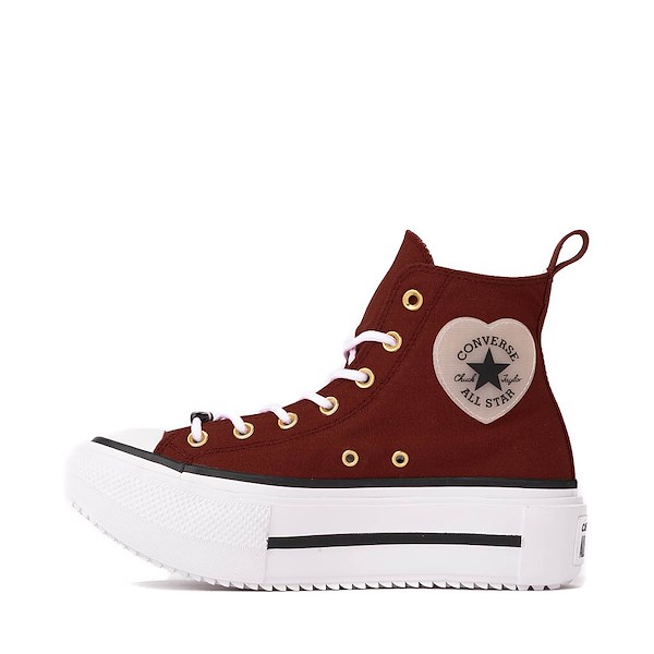 alternate view Converse Chuck Taylor All Star Lift Double Stack Charms High-Top Sneaker - Bordeaux / PinkALT1