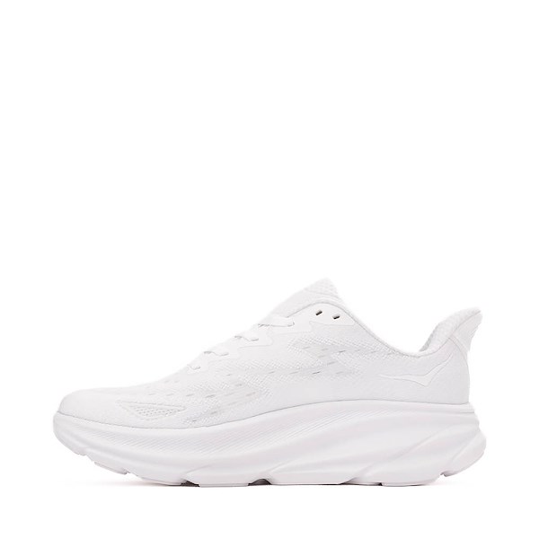 alternate view Womens HOKA Clifton 9 Athletic Shoe - White / WhiteALT1