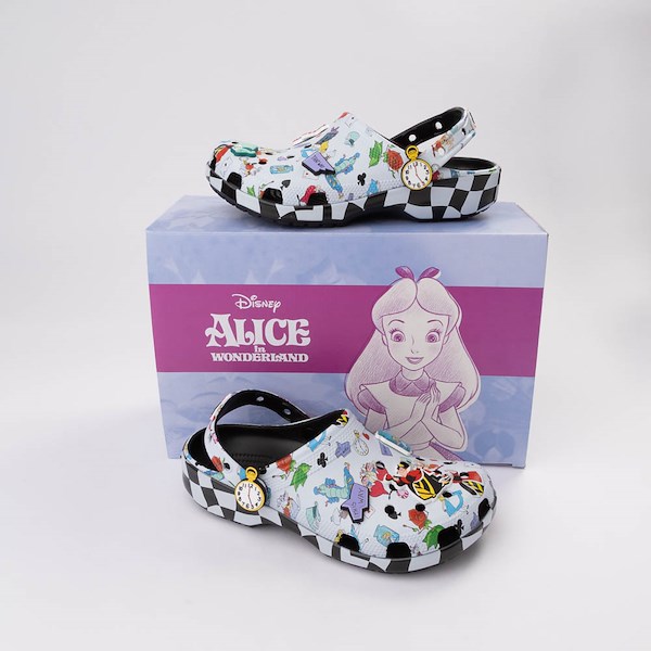 alternate view Disney Alice in Wonderland Crocs Classic Clog - MulticolorALT1D