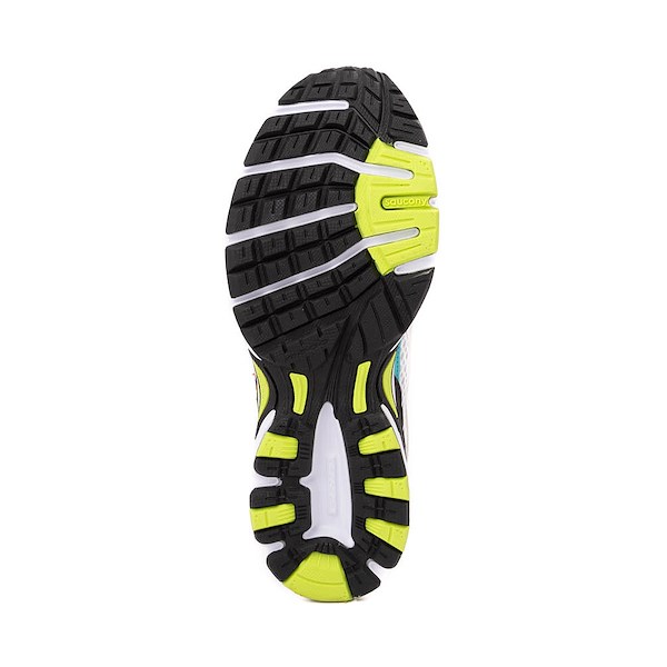 alternate view Saucony Ride Millennium Athletic Shoe - White / Mutant Green / OrangeALT3