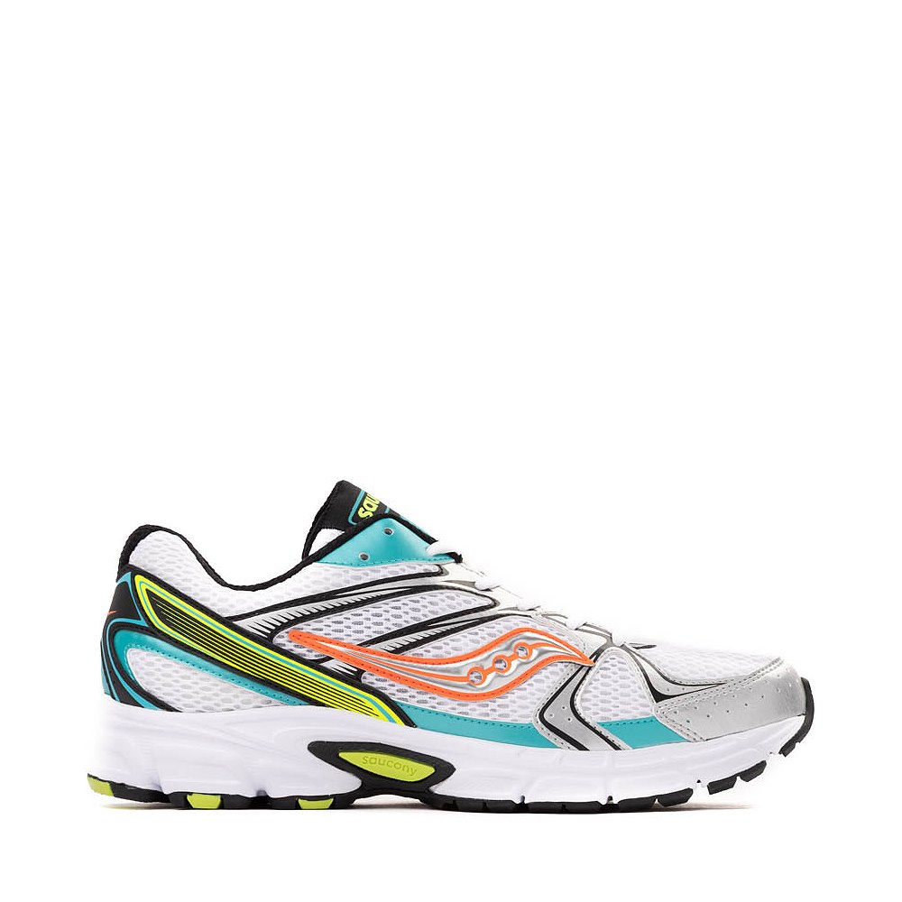Saucony Ride Millennium Athletic Shoe - White / Mutant Green / Orange
